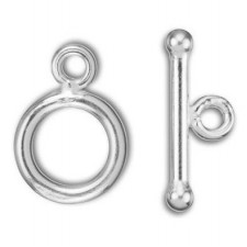 Metal Toggle clasp 12x9mm Silver